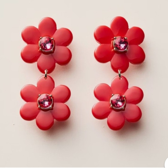 Floral Linear Flower Earrings Kate Spade New York x Target Red New in Box Jewel - Picture 4 of 10
